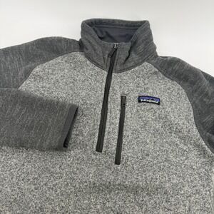Patagonia Better Sweater 1/4 Zip Pullover Fleece Gray Mens Medium 25523
